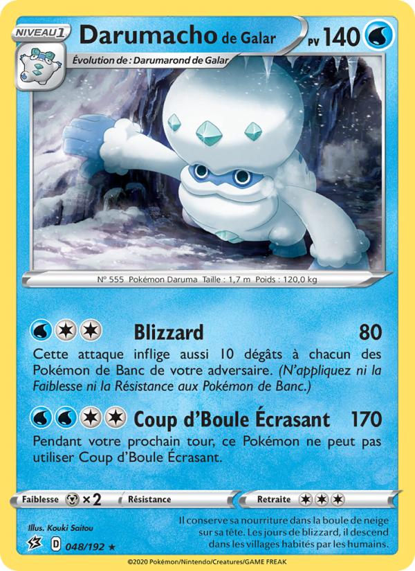 Darumacho de Galar 48 — Rebel Clash (French Pokémon TCG card)