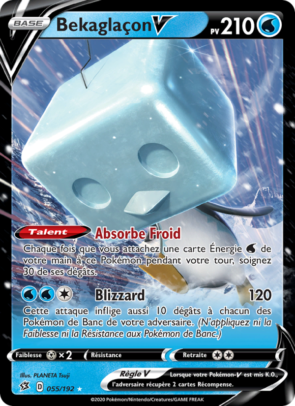Bekaglaçon V 55 — Rebel Clash (French Pokémon TCG card)