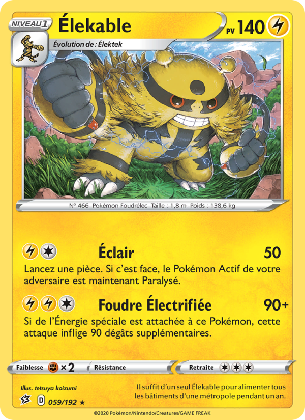 Élekable 59 — Rebel Clash (French Pokémon TCG card)