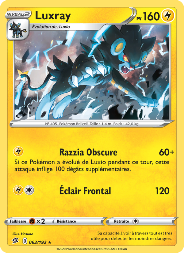 Luxray 62 — Rebel Clash (French Pokémon TCG card)