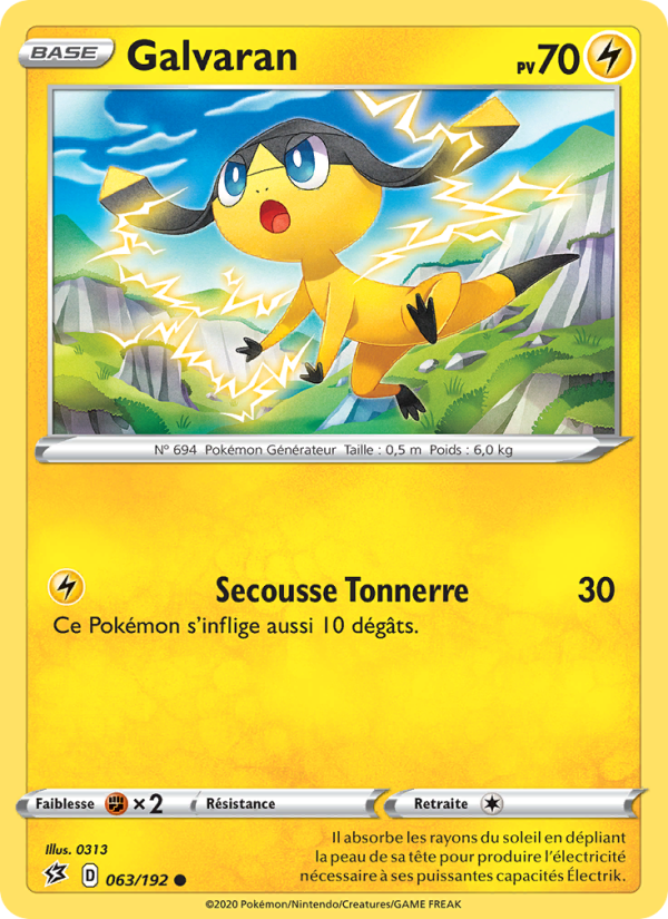 Galvaran 63 — Rebel Clash (French Pokémon TCG card)