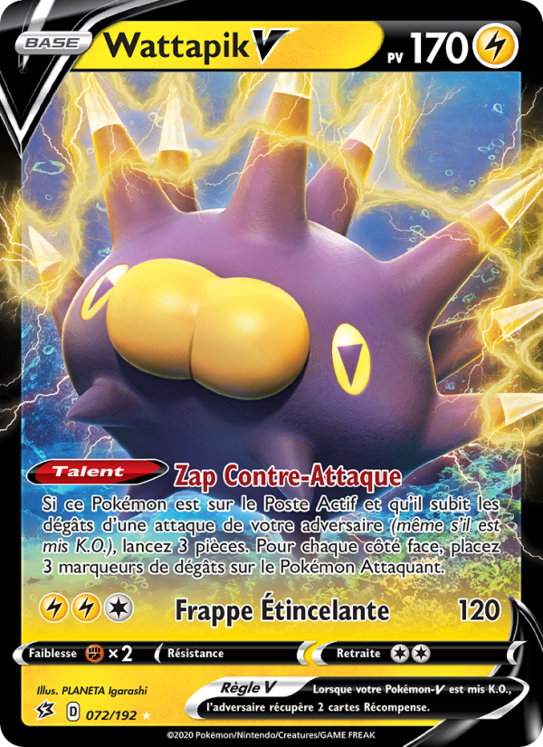 Wattapik V 72 — Rebel Clash (French Pokémon TCG card)