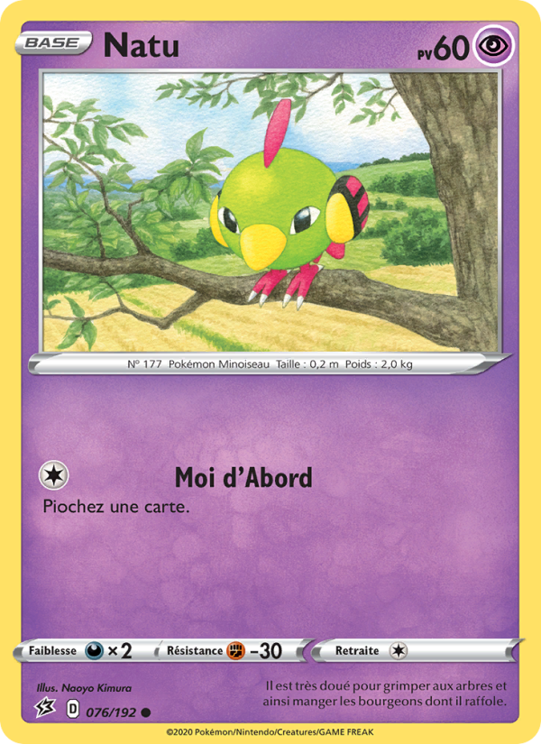 Natu 76 — Rebel Clash (French Pokémon TCG card)