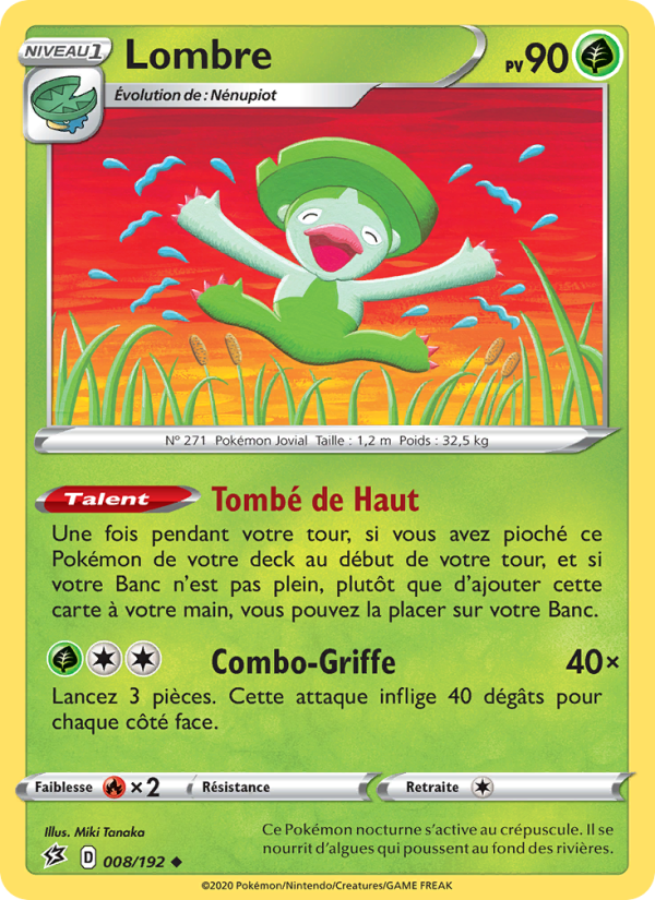 Lombre 8 — Rebel Clash (French Pokémon TCG card)