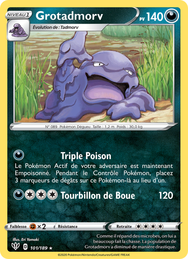 Grotadmorv 101 — Darkness Ablaze (French Pokémon TCG card)