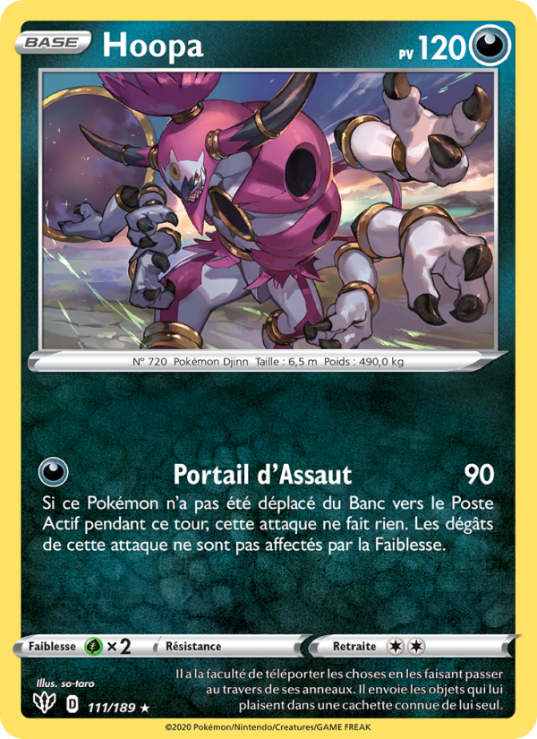 Hoopa 111 — Darkness Ablaze (French Pokémon TCG card)