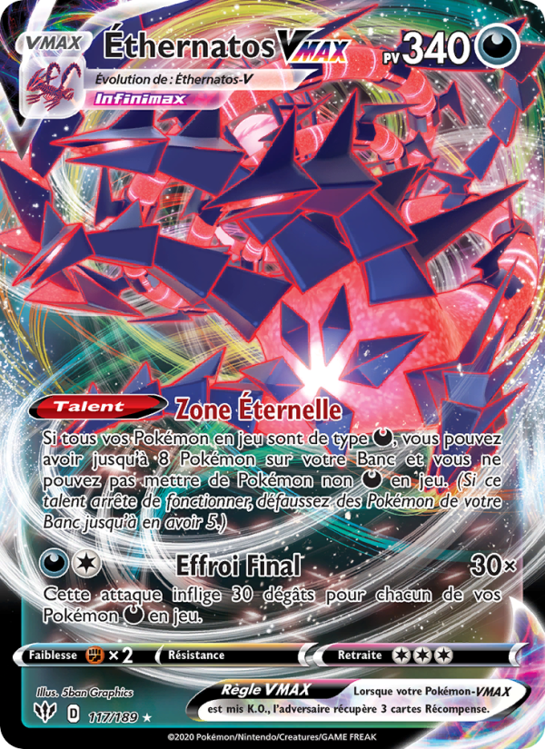 Éthernatos VMAX 117 — Darkness Ablaze (French Pokémon TCG card)