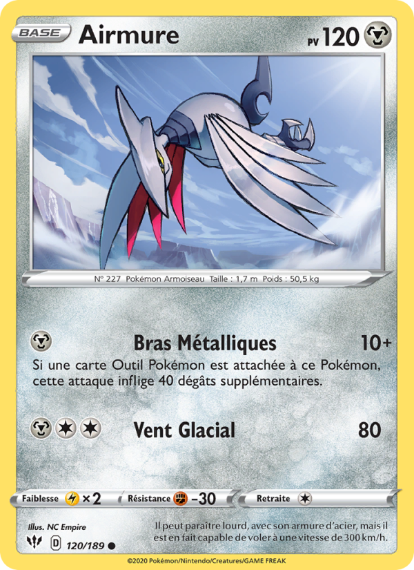 Airmure 120 — Darkness Ablaze (French Pokémon TCG card)