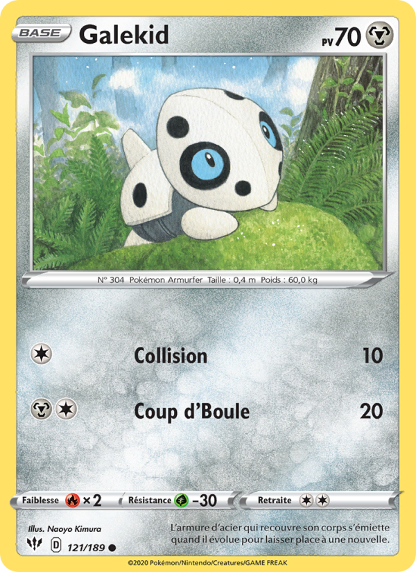 Galekid 121 — Darkness Ablaze (French Pokémon TCG card)