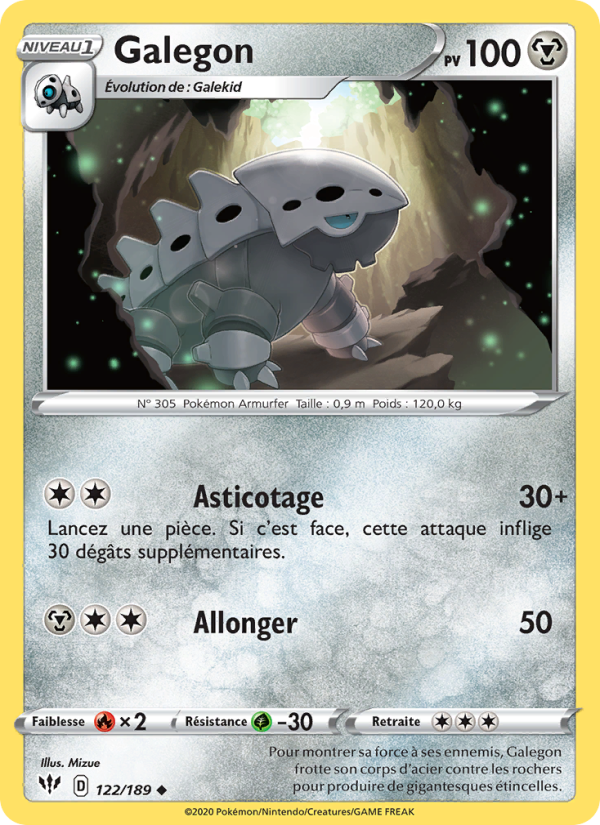 Galegon 122 — Darkness Ablaze (French Pokémon TCG card)