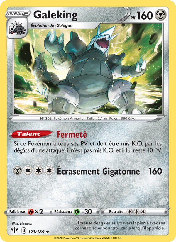 Galeking 123 — Darkness Ablaze (French Pokémon TCG card)