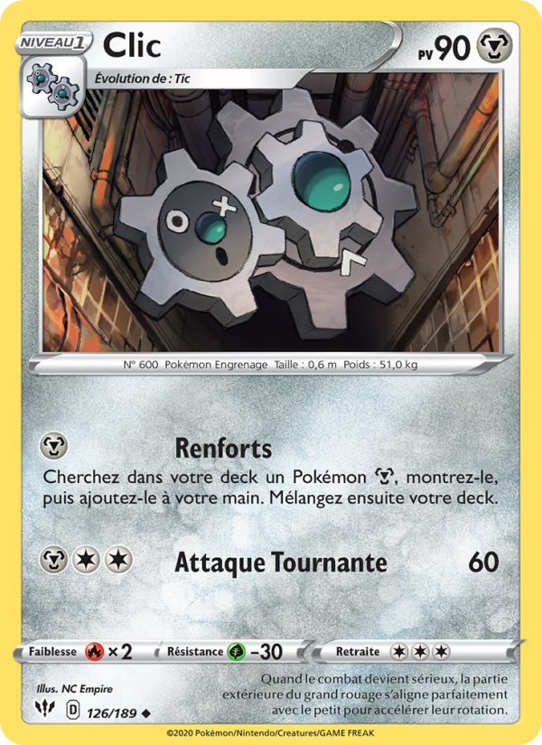 Clic 126 — Darkness Ablaze (French Pokémon TCG card)