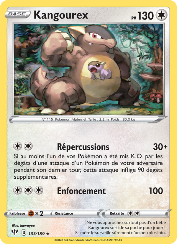 Kangourex 133 — Darkness Ablaze (French Pokémon TCG card)