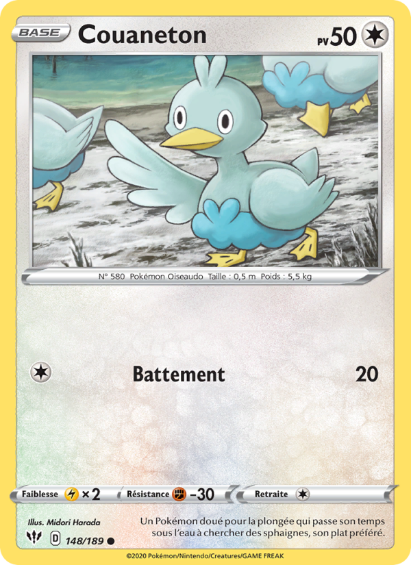 Couaneton 148 — Darkness Ablaze (French Pokémon TCG card)