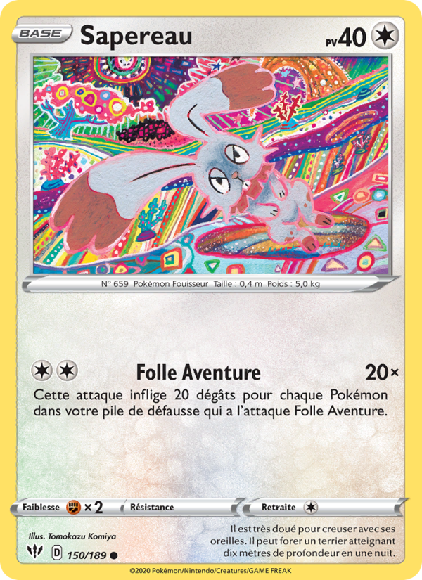 Sapereau 150 — Darkness Ablaze (French Pokémon TCG card)