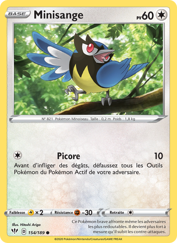 Minisange 154 — Darkness Ablaze (French Pokémon TCG card)