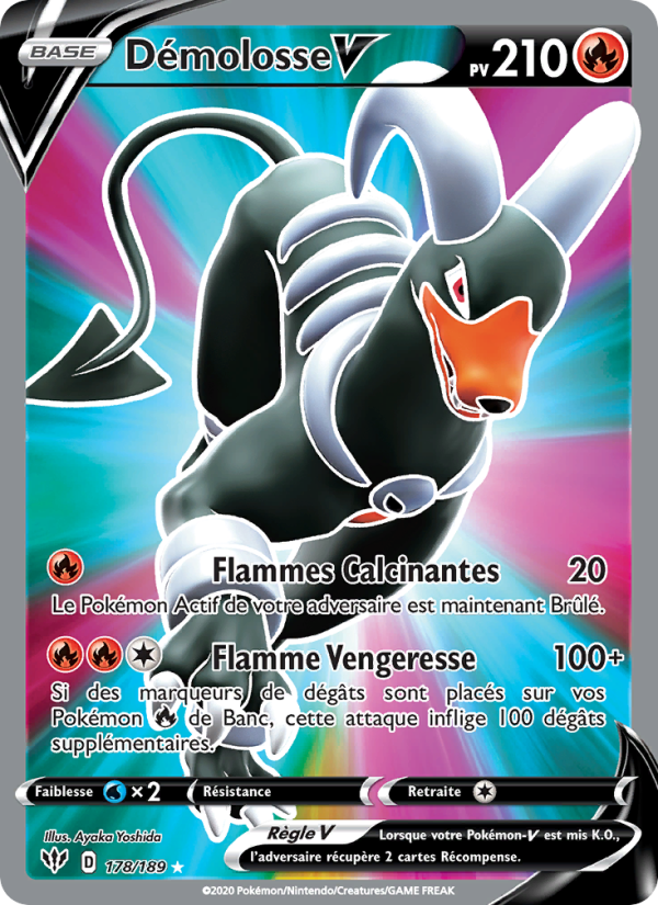 Démolosse V 178 — Darkness Ablaze (French Pokémon TCG card)
