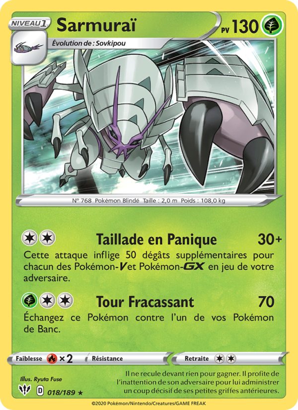 Sarmuraï 18 — Darkness Ablaze (French Pokémon TCG card)