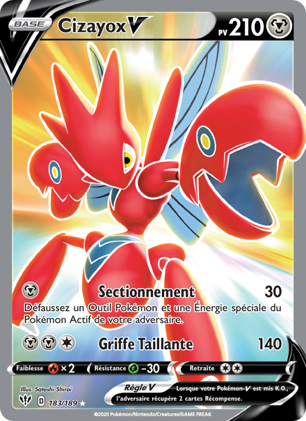 Cizayox V 183 — Darkness Ablaze (French Pokémon TCG card)
