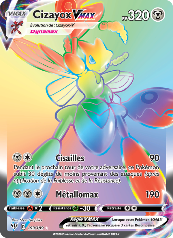 Cizayox VMAX 193 — Darkness Ablaze (French Pokémon TCG card)