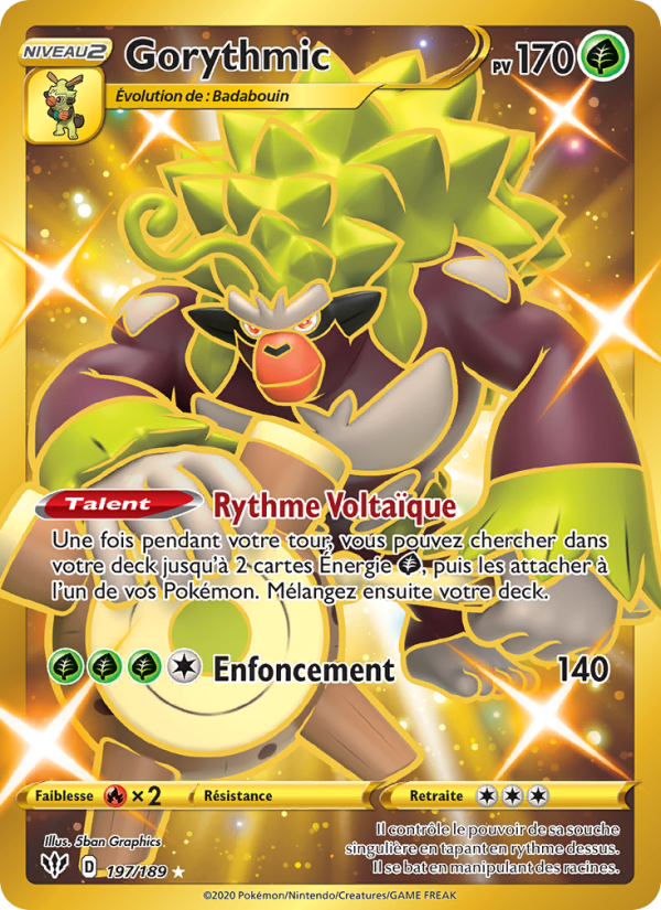 Gorythmic 197 — Darkness Ablaze (French Pokémon TCG card)