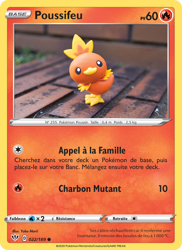 Poussifeu 22 — Darkness Ablaze (French Pokémon TCG card)