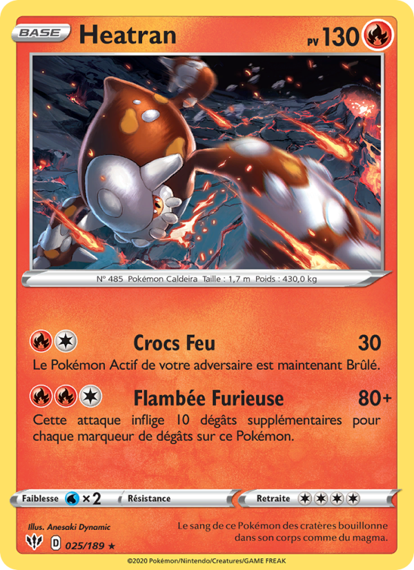 Heatran 25 — Darkness Ablaze (French Pokémon TCG card)