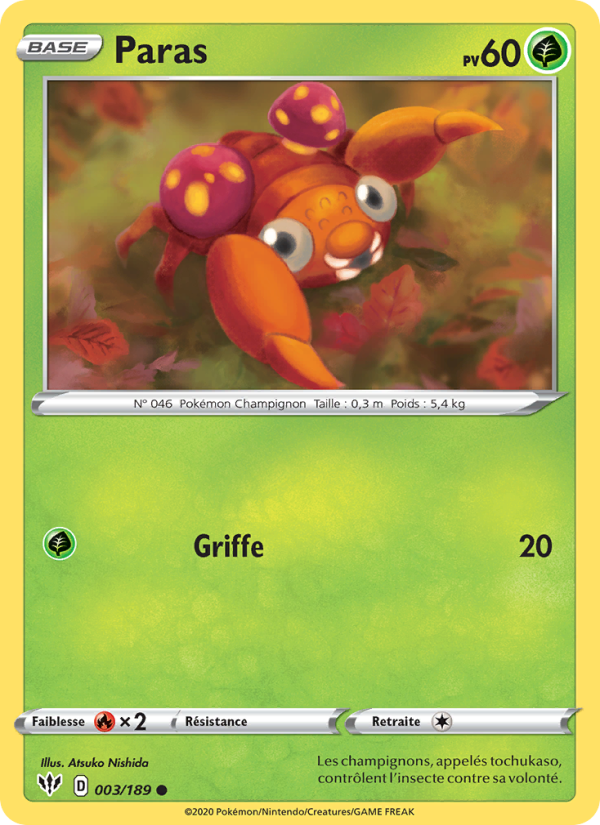 Paras 3 — Darkness Ablaze (French Pokémon TCG card)