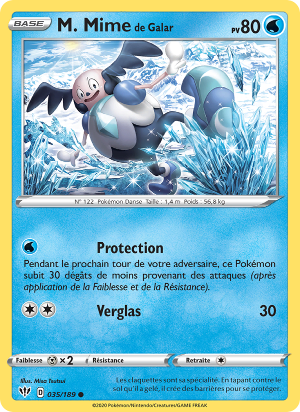 M. Mime de Galar 35 — Darkness Ablaze (French Pokémon TCG card)