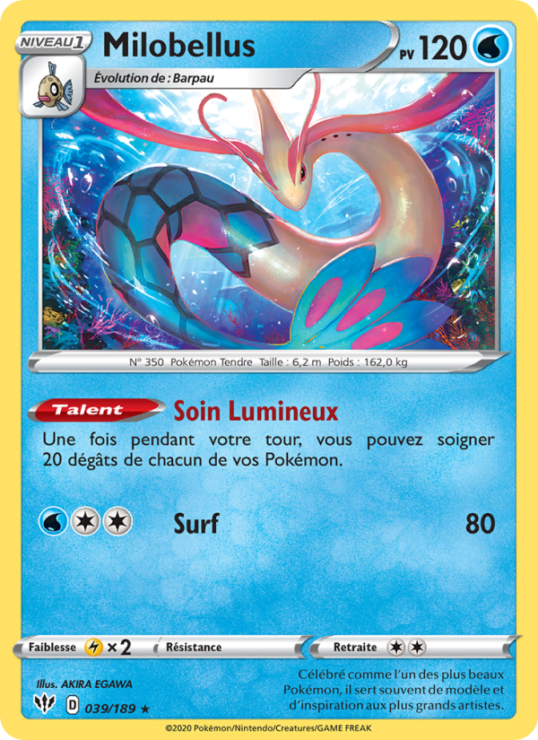 Milobellus 39 — Darkness Ablaze (French Pokémon TCG card)