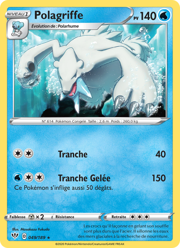 Polagriffe 49 — Darkness Ablaze (French Pokémon TCG card)