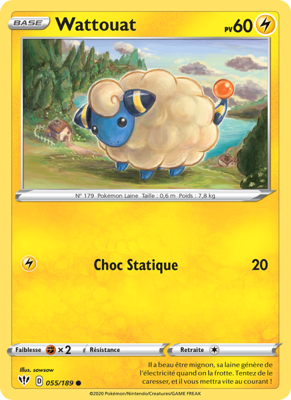 Wattouat 55 — Darkness Ablaze (French Pokémon TCG card)