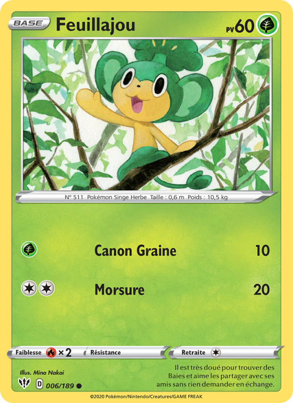 Feuillajou 6 — Darkness Ablaze (French Pokémon TCG card)