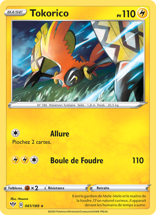 Tokorico 61 — Darkness Ablaze (French Pokémon TCG card)