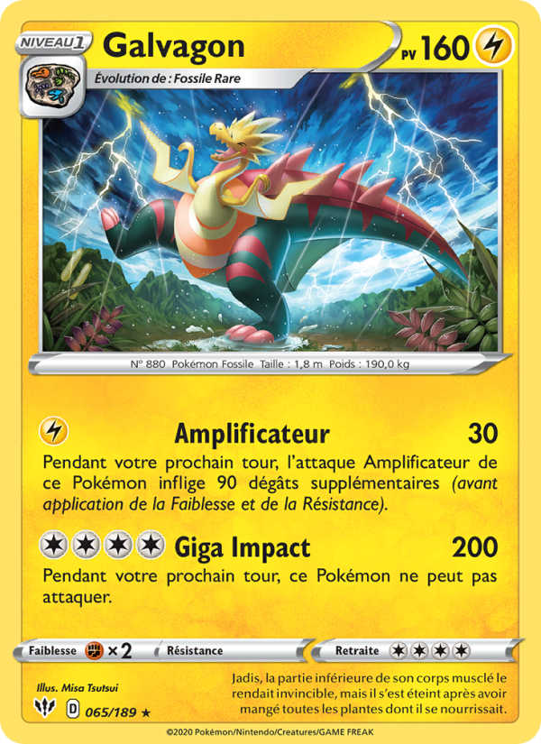 Galvagon 65 — Darkness Ablaze (French Pokémon TCG card)