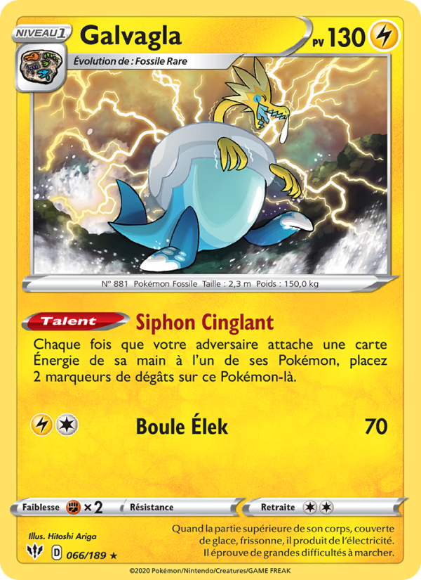Galvagla 66 — Darkness Ablaze (French Pokémon TCG card)