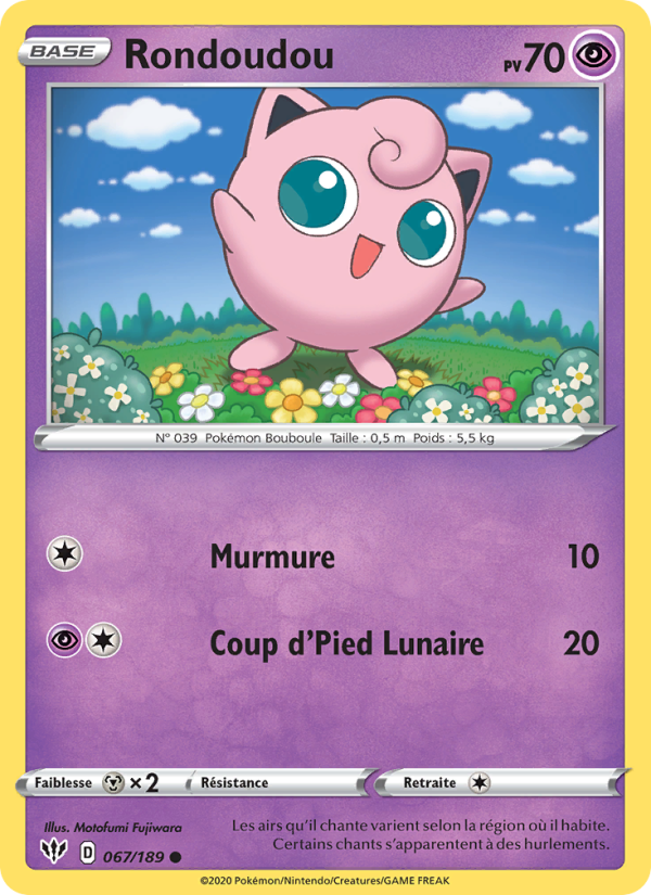 Rondoudou 67 — Darkness Ablaze (French Pokémon TCG card)