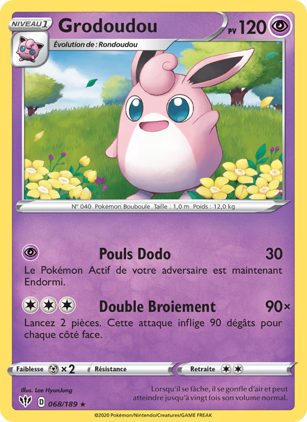 Grodoudou 68 — Darkness Ablaze (French Pokémon TCG card)