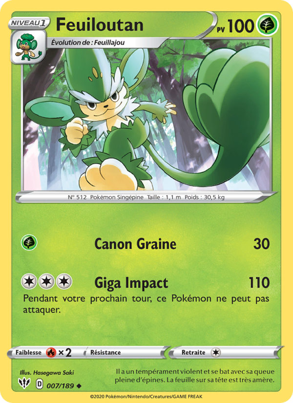Feuiloutan 7 — Darkness Ablaze (French Pokémon TCG card)