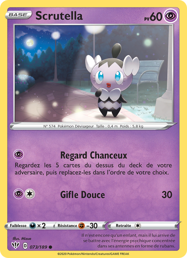 Scrutella 73 — Darkness Ablaze (French Pokémon TCG card)