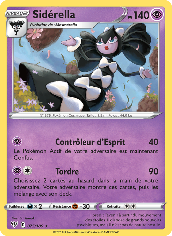 Sidérella 75 — Darkness Ablaze (French Pokémon TCG card)