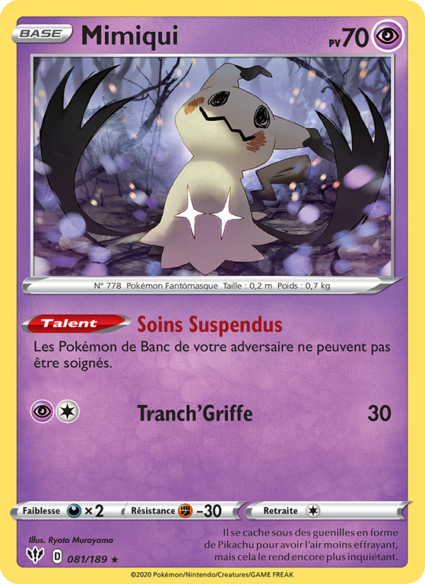Mimiqui 81 — Darkness Ablaze (French Pokémon TCG card)