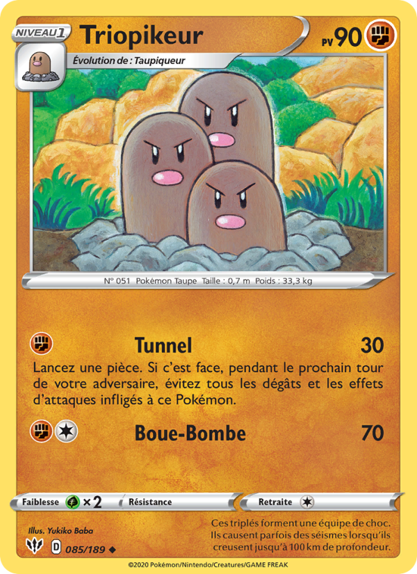 Triopikeur 85 — Darkness Ablaze (French Pokémon TCG card)