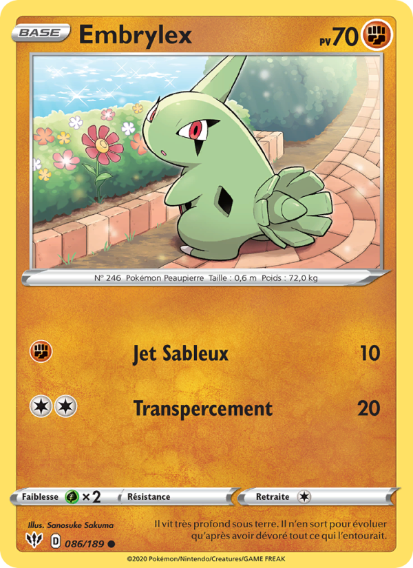 Embrylex 86 — Darkness Ablaze (French Pokémon TCG card)