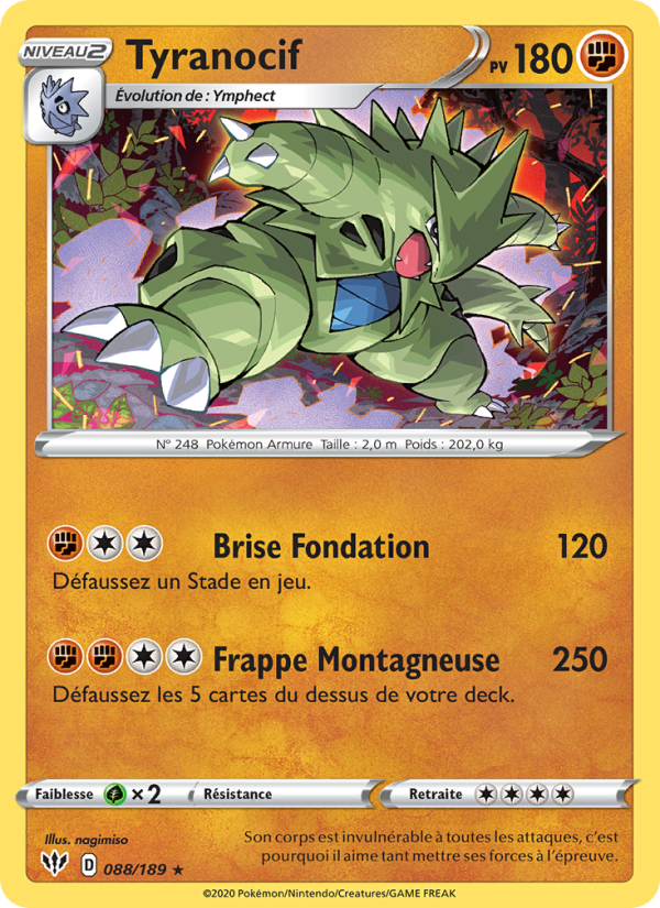 Tyranocif 88 — Darkness Ablaze (French Pokémon TCG card)