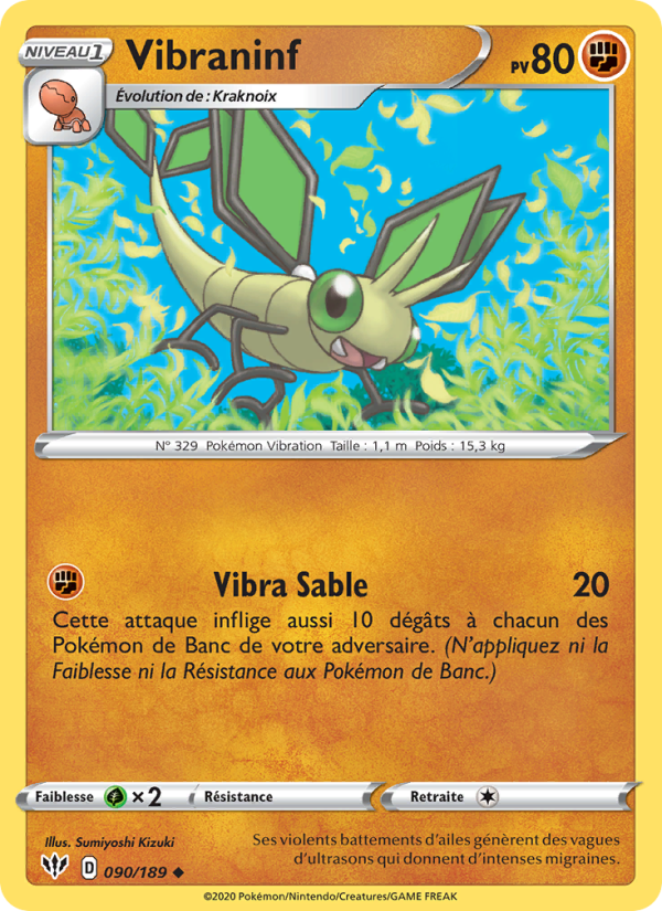Vibraninf 90 — Darkness Ablaze (French Pokémon TCG card)