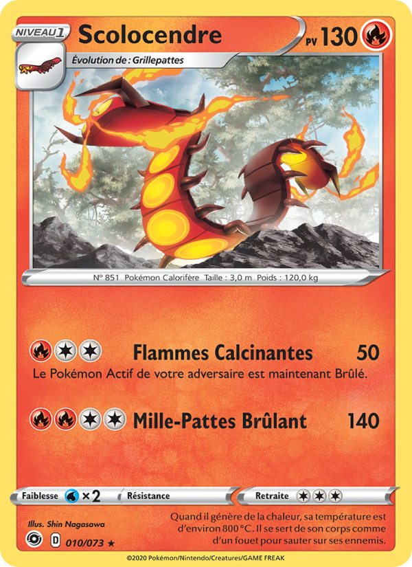 Scolocendre 10 — Weg des Champs (French Pokémon TCG card)