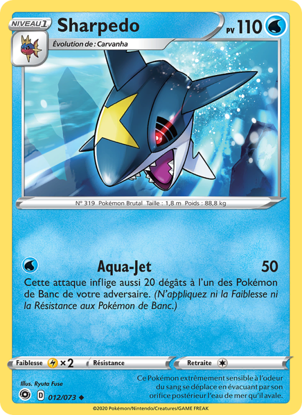 Sharpedo 12 — Weg des Champs (French Pokémon TCG card)