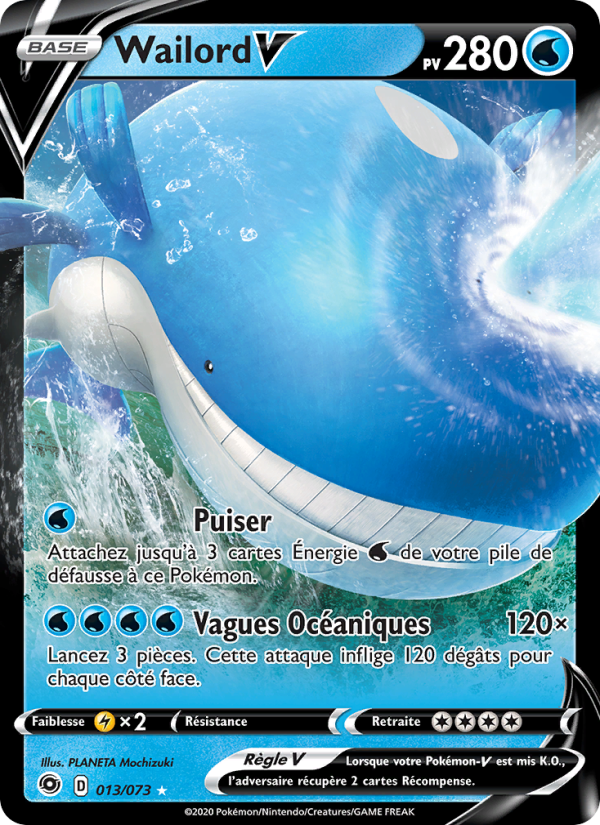 Wailord V 13 — Weg des Champs (French Pokémon TCG card)