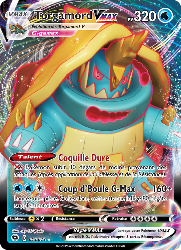 Torgamord VMAX 15 — Weg des Champs (French Pokémon TCG card)